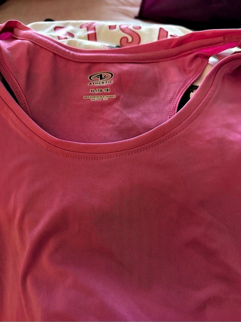 Athletic Works Pink Tank Top Size XL Like New